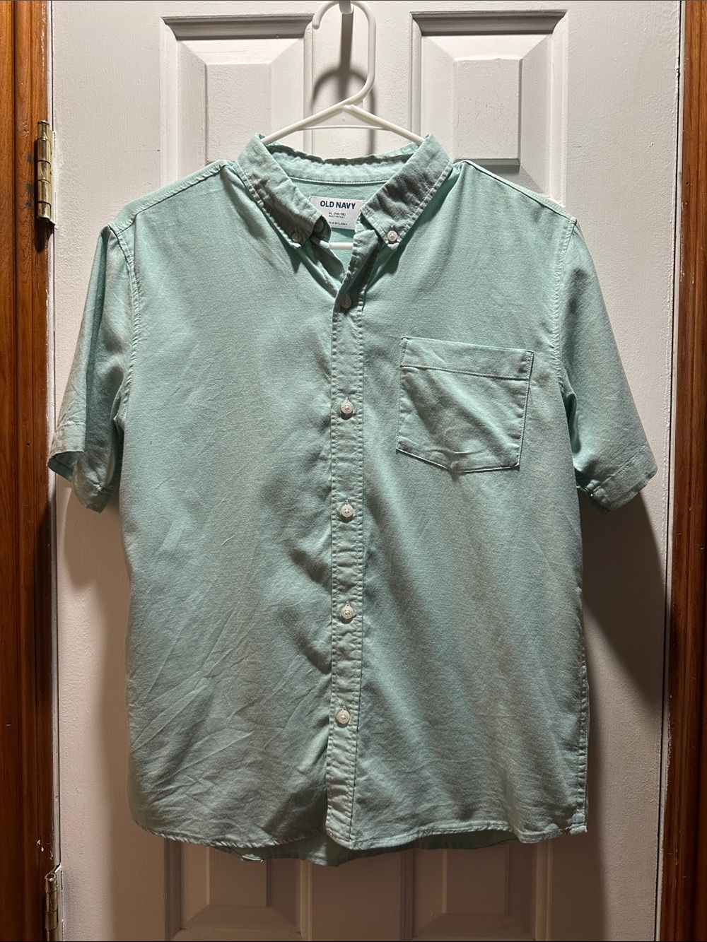 Old Navy Mint Green Short-Sleeve Button-Down Shirt
